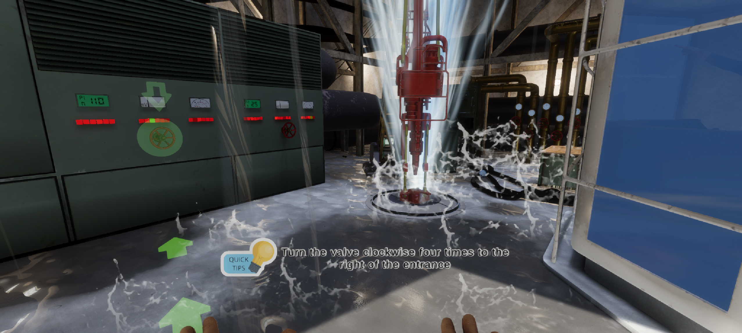 Creation of a VR simulator for evacuation from an oil platform